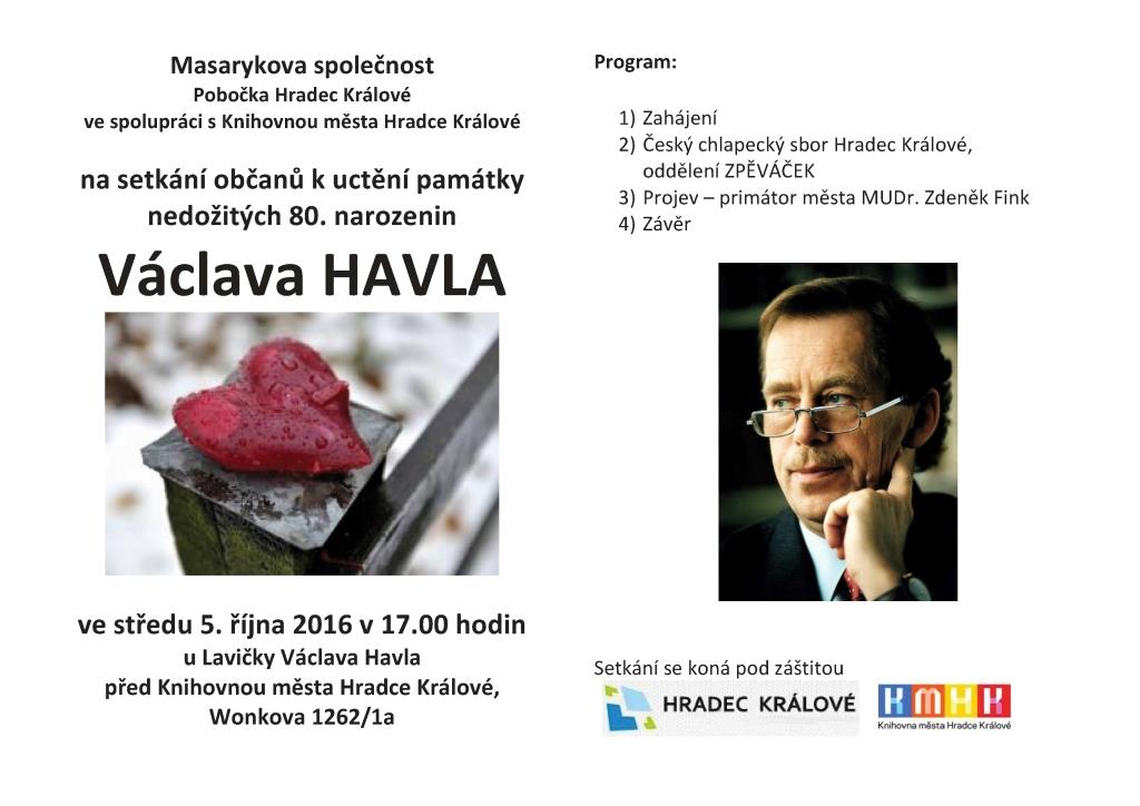 Uctění památky nedožitých 80. narozenin Václava Havla