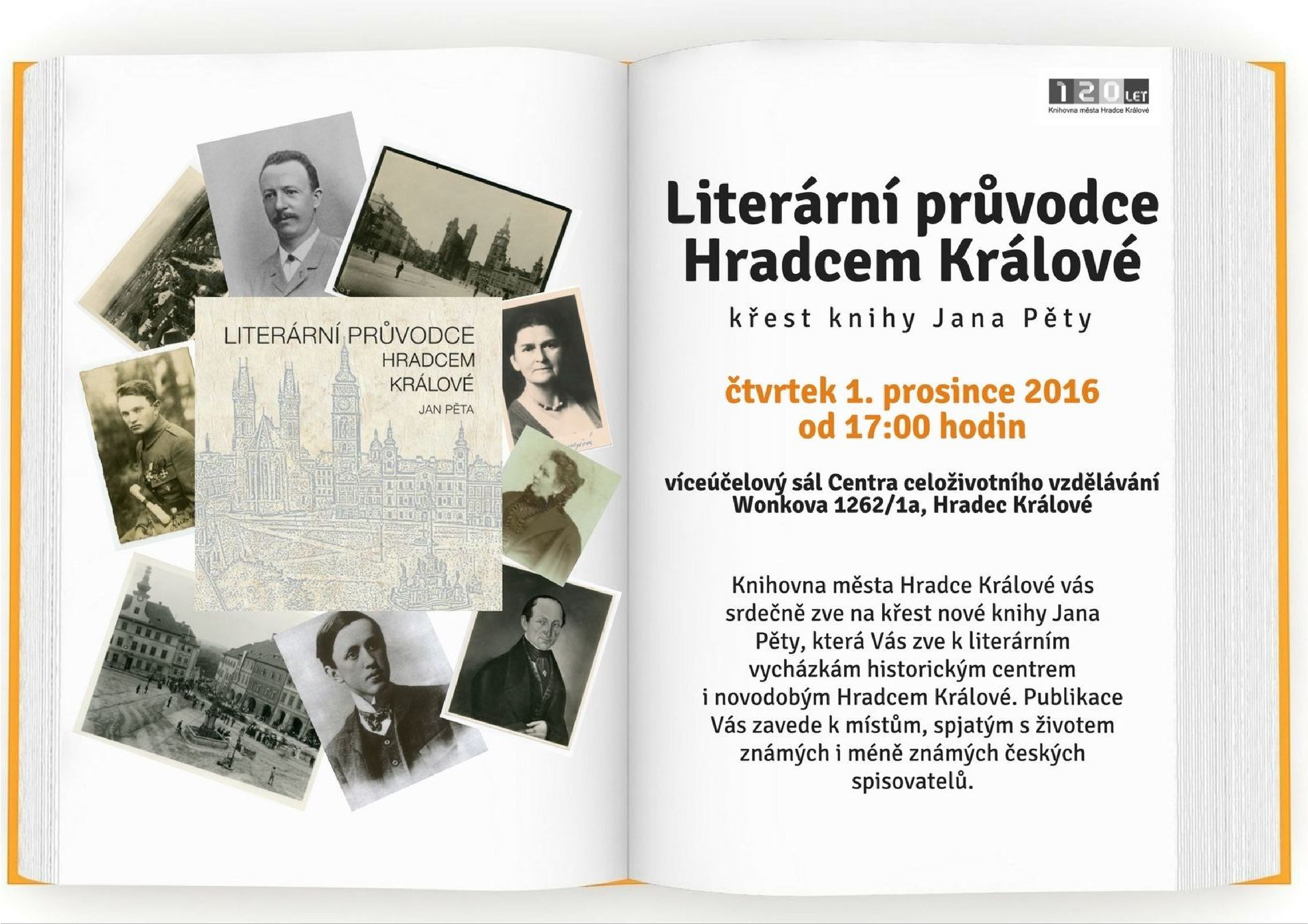 Křest knihy Literární průvodce Hradcem Králové