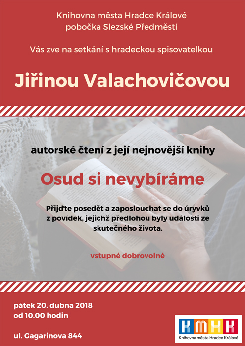 Setkání se spisovatelkou Jiřinou Valachovičovou