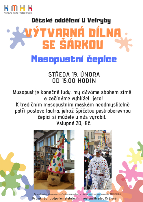 Výtvarná dílna - Masopustní čepice