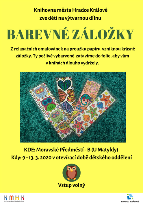 Výtvarná dílna - Barevné záložky