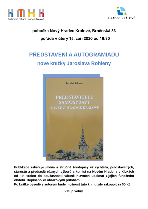 Představení a autogramiáda knihy Jaroslava Rohleny