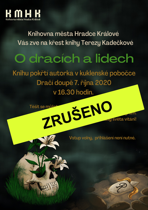 ZRUŠENO - Křest knihy Terezy Kadečkové - O dracích a lidech