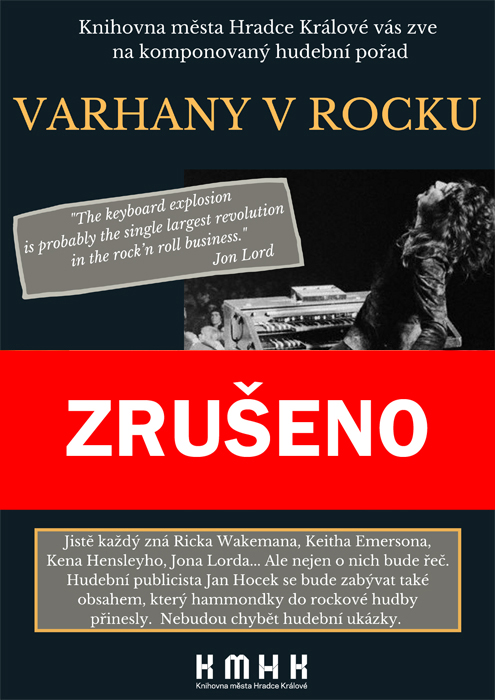 ZRUŠENO - Varhany v rocku