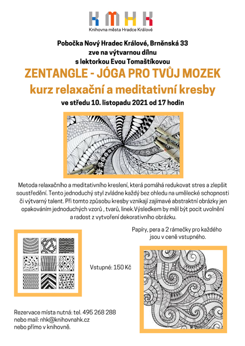 Zentangle - výtvarná dílna pro dospělé a mládež