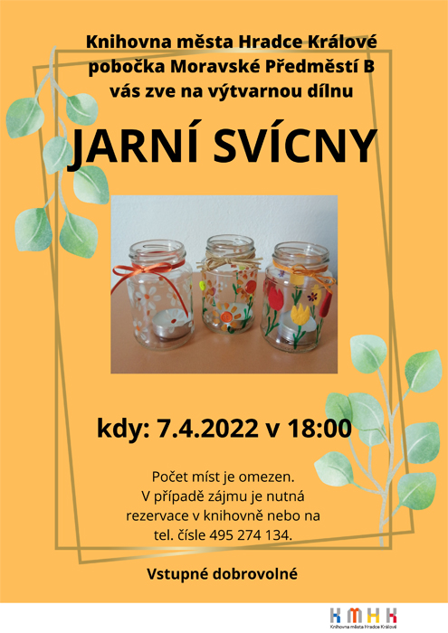 PŘESUNUTO ze 7.4. - Výtvarná dílna - Jarní svícny