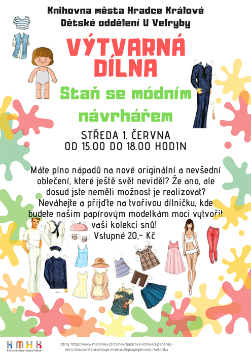 Výtvarná dílna - Staň se módním návrhářem!