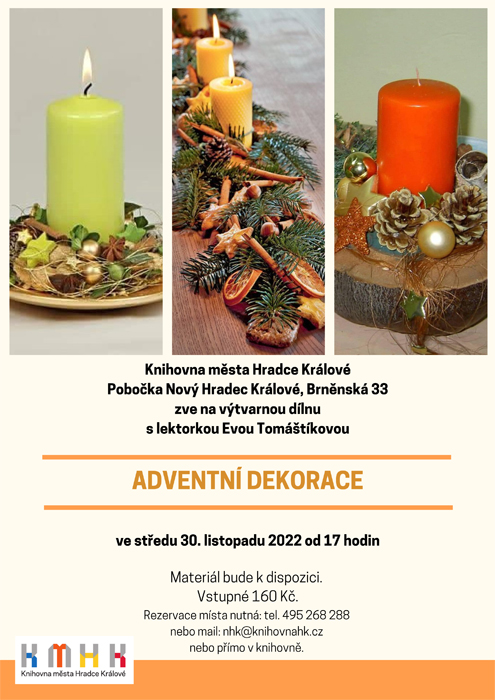 Výtvarná dílna pro dospělé – Adventní dekorace
