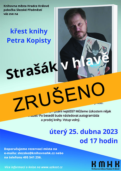 ZRUŠENO – Křest knihy Strašák v hlavě