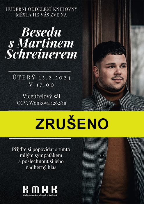 ZRUŠENO – Beseda s Martinem Schreinerem