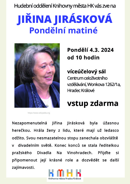 Pondělní matiné – Jiřina Jirásková