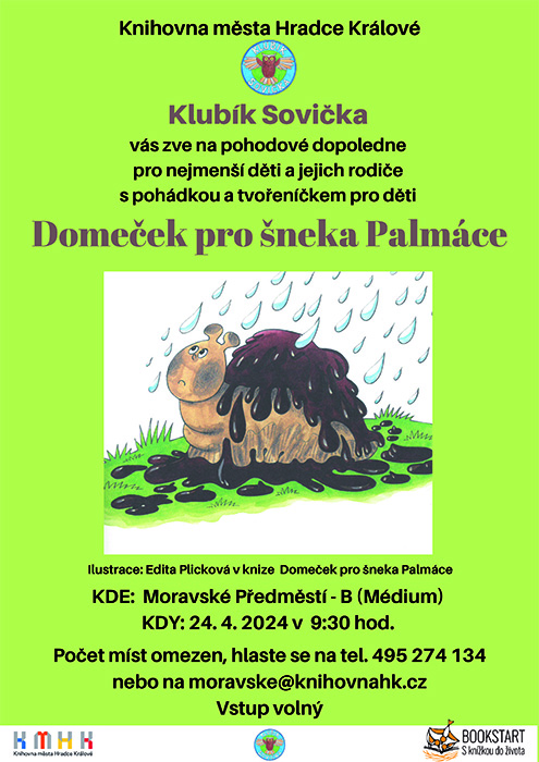 Klubík Sovička – Domeček pro šneka Palmáce