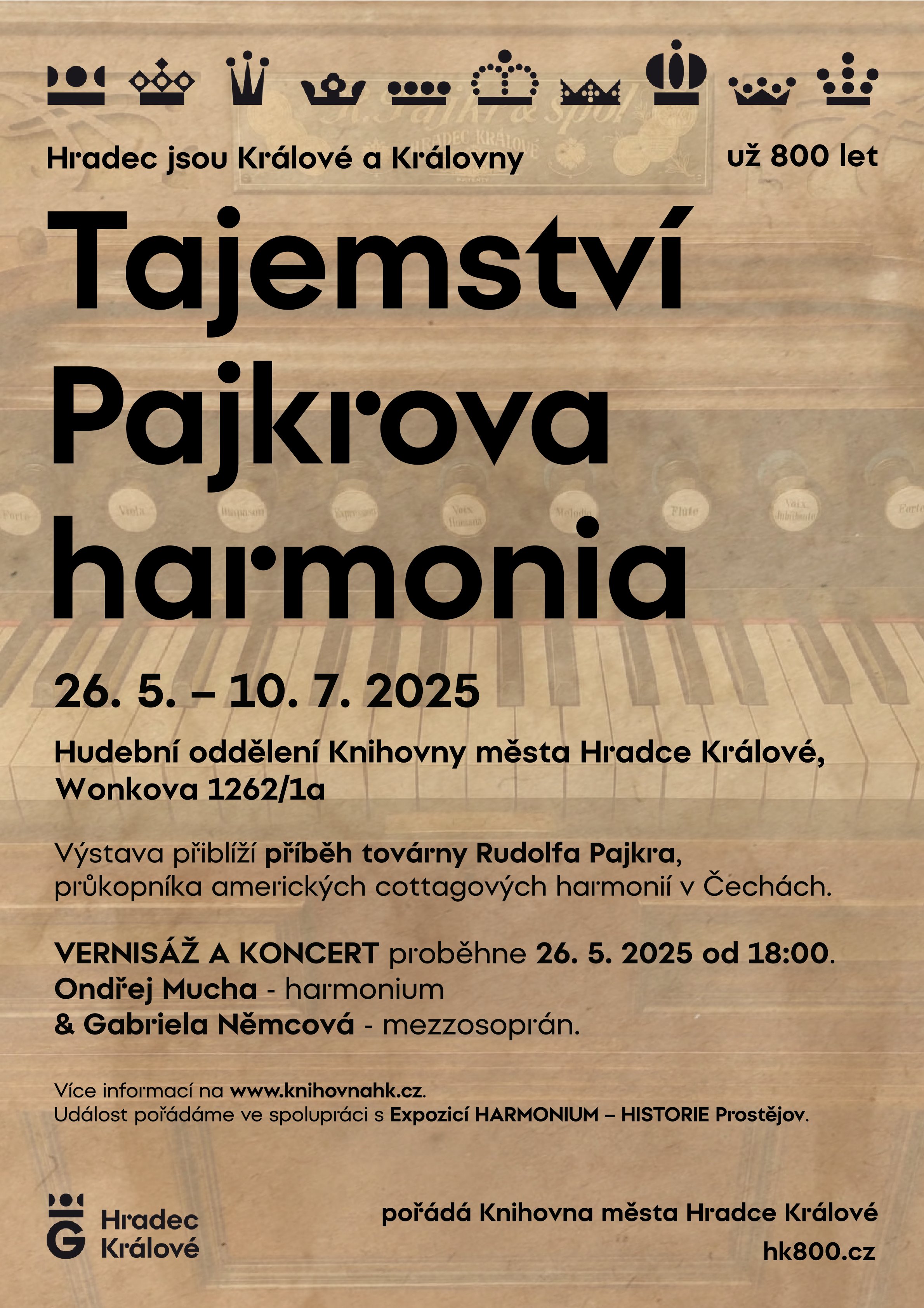 Tajemství Pajkrova harmonia – koncert, vernisáž