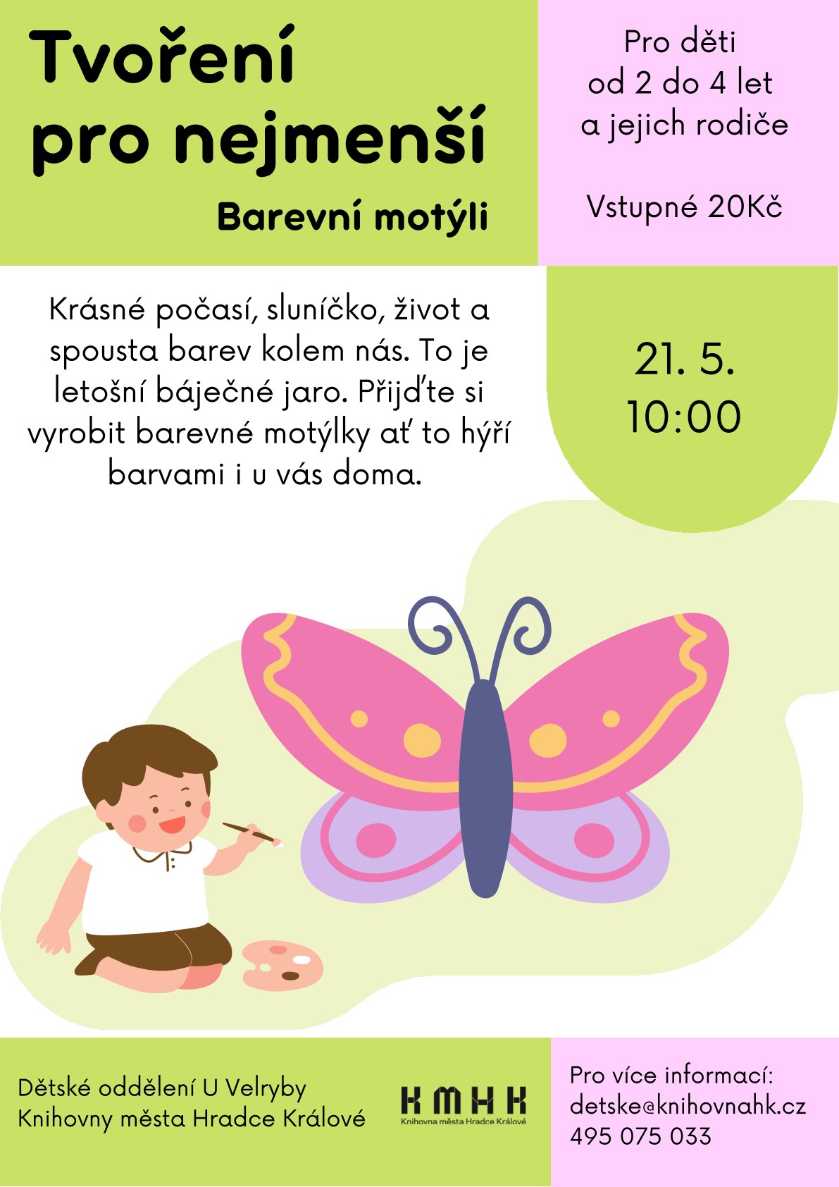 Tvoření pro nejmenší – Barevní motýlci