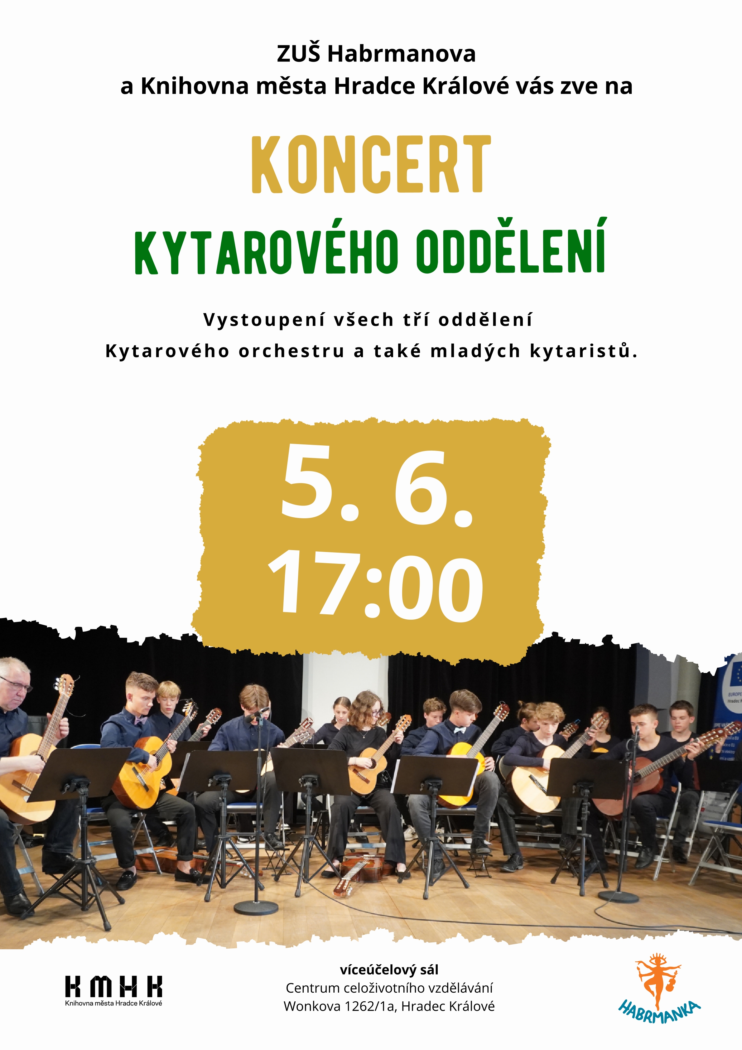 Koncert kytarového oddělení ZUŠ Habrmanova