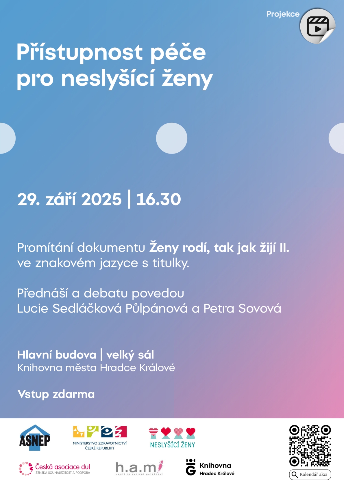 Přístupnost péče pro neslyšící ženy – Ženy rodí, tak jak žijí II.