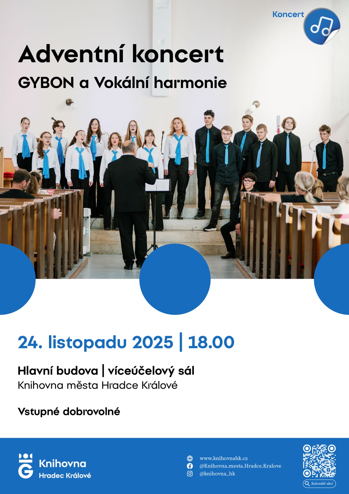 Adventní koncert GYBON a Vokální harmonie