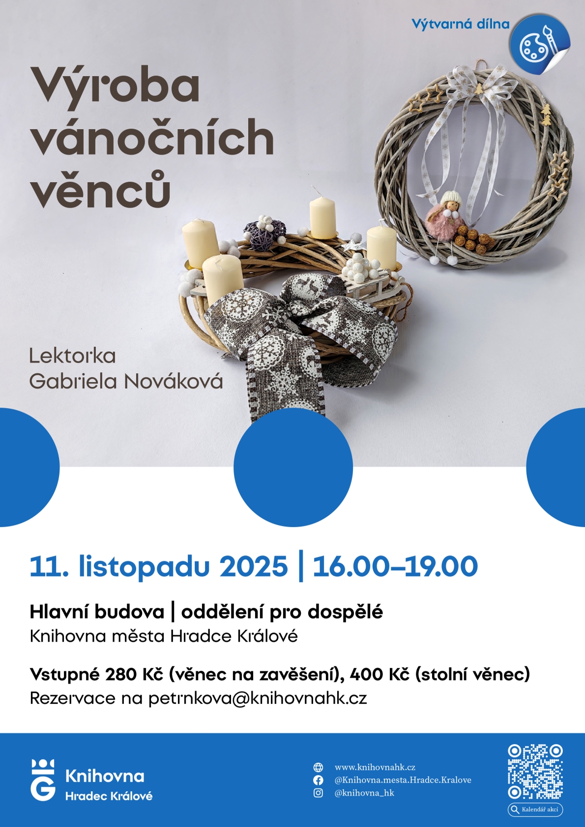 Výroba vánočních věnců