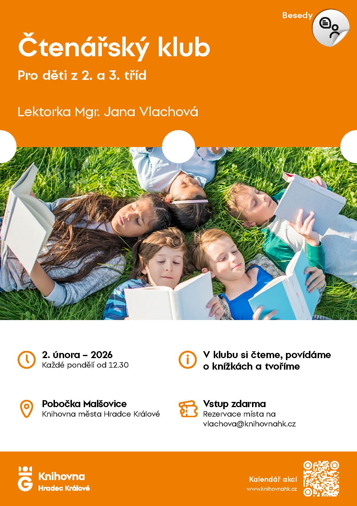 Čtenářský klub pro děti z 2. a 3. tříd