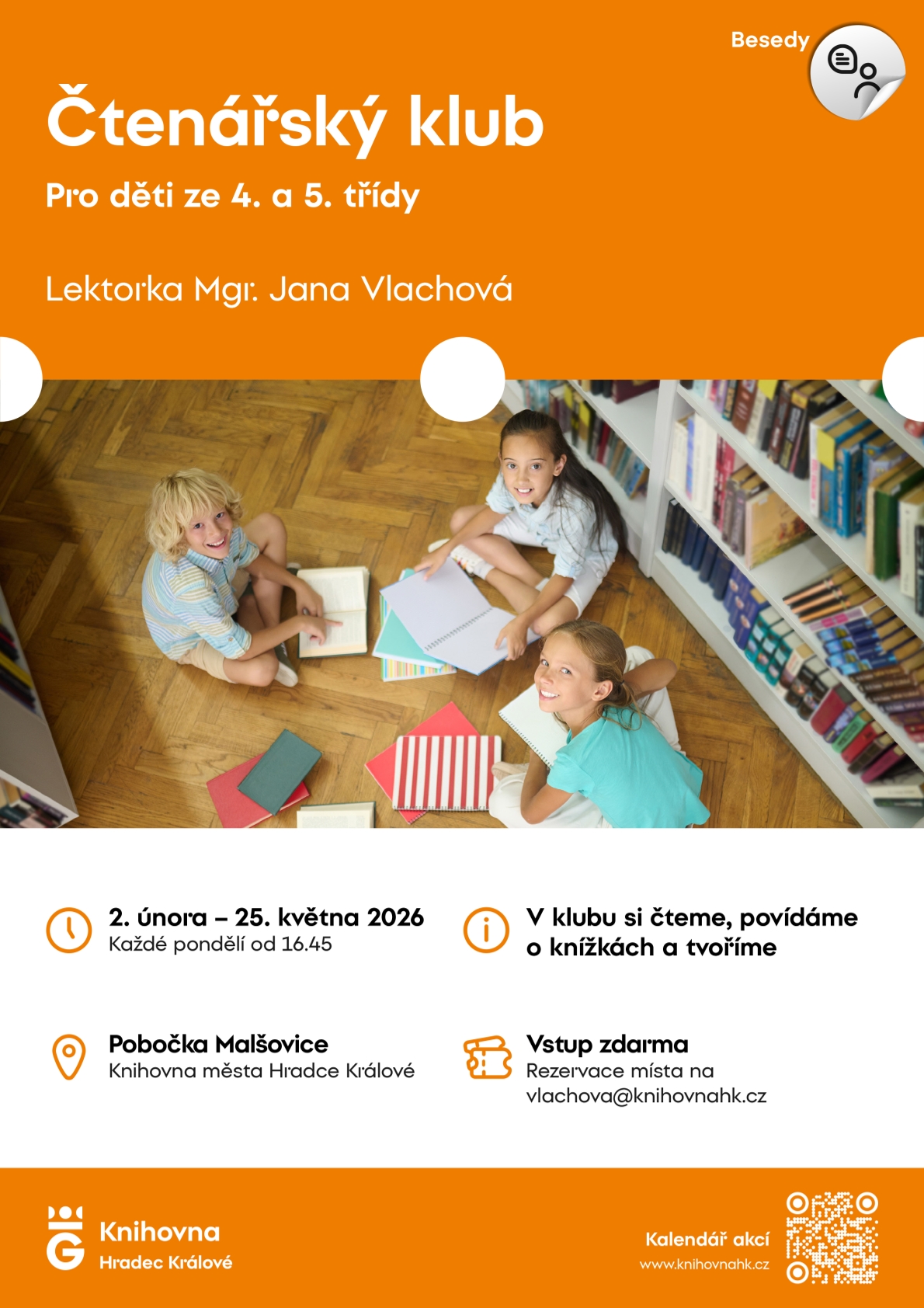 Čtenářský klub pro děti ze 4. a 5. tříd