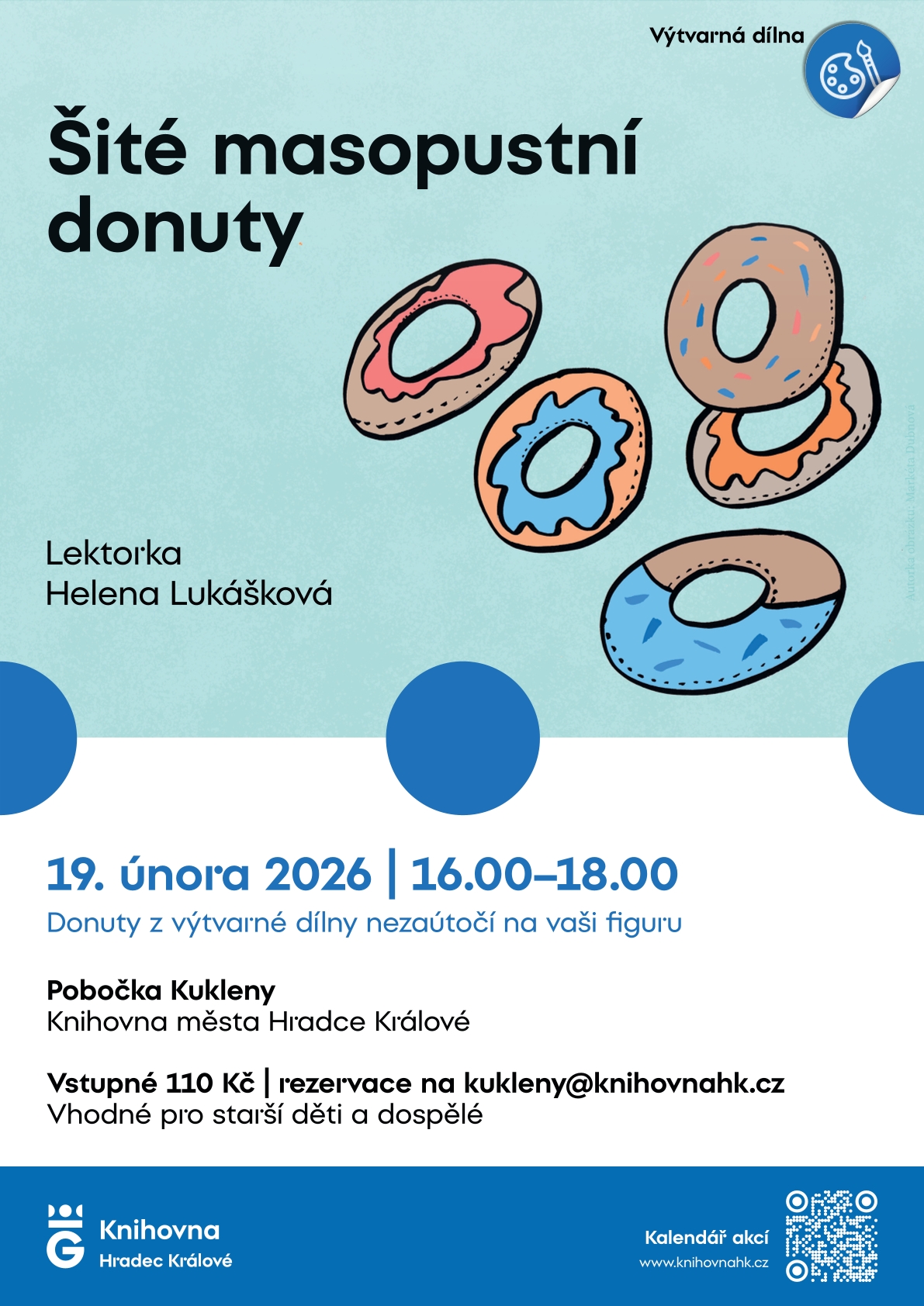 Šité masopustní donuty