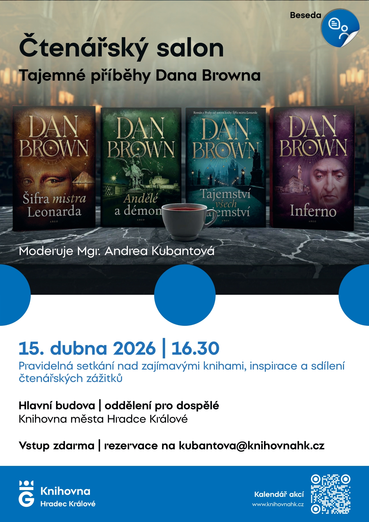 Čtenářský salon – Tajemné příběhy Dana Browna