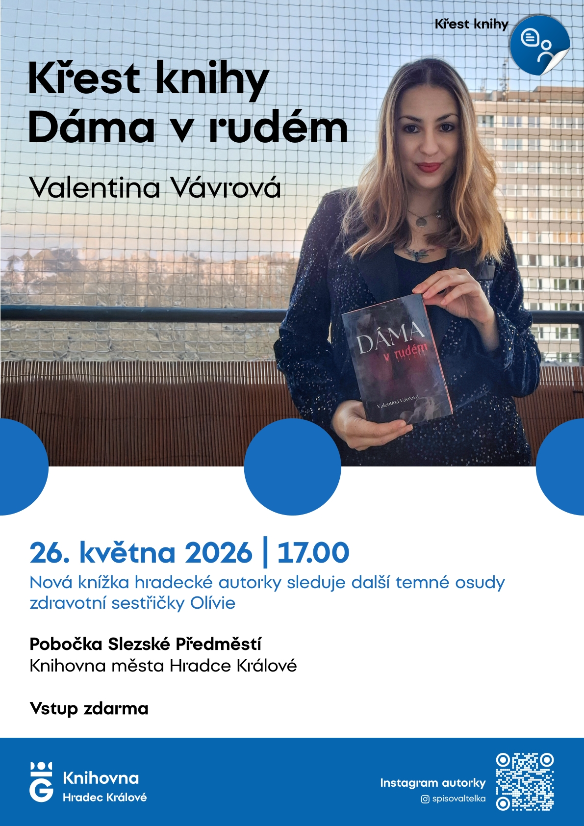 Křest knihy Dáma v rudém