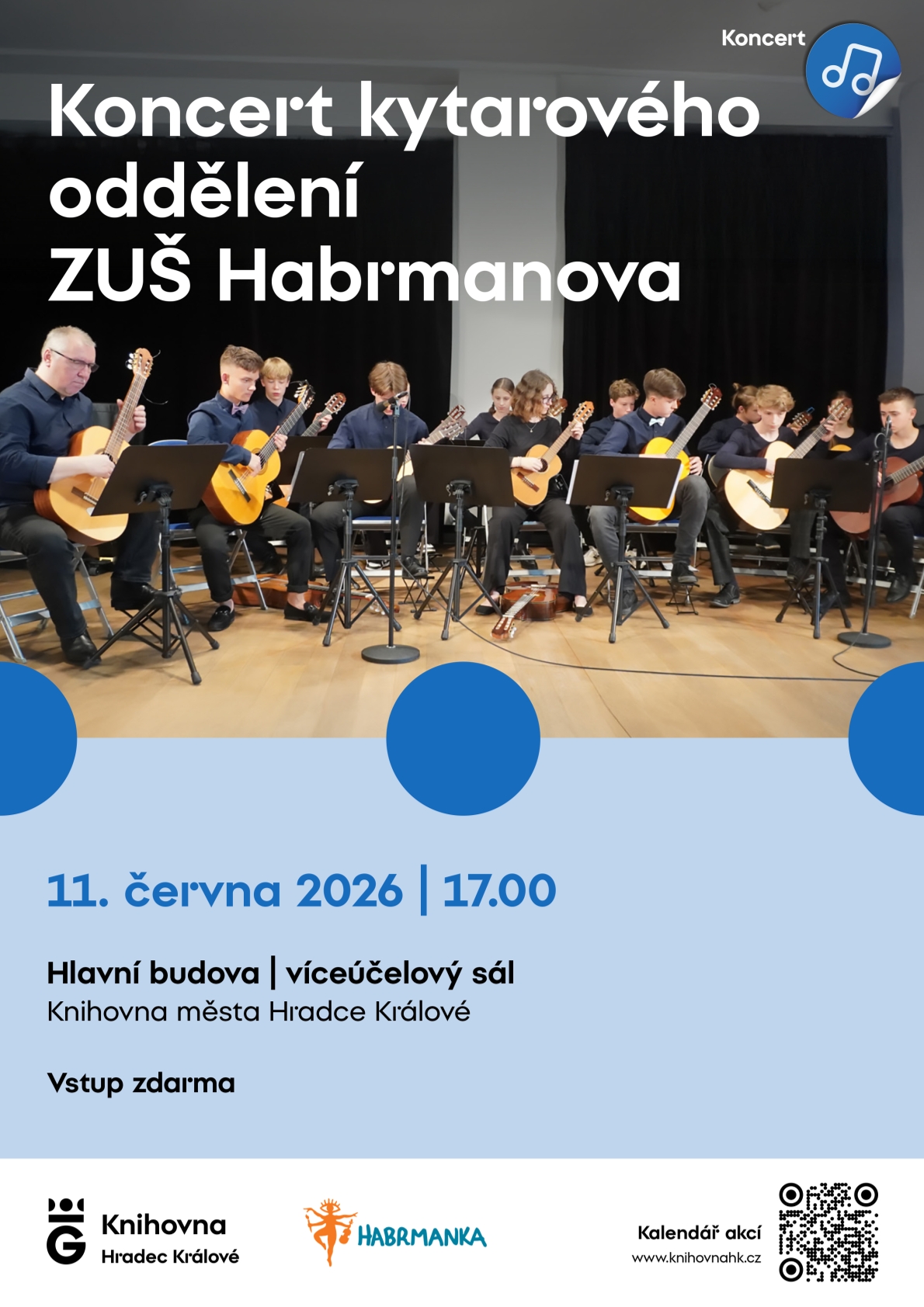 Koncert kytarového oddělení ZUŠ Habrmanova