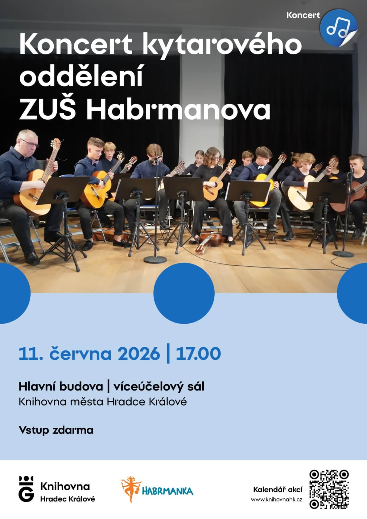 Koncert kytarového oddělení ZUŠ Habrmanova